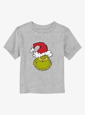 Dr Seuss Grinch Santa Head Toddler T-Shirt