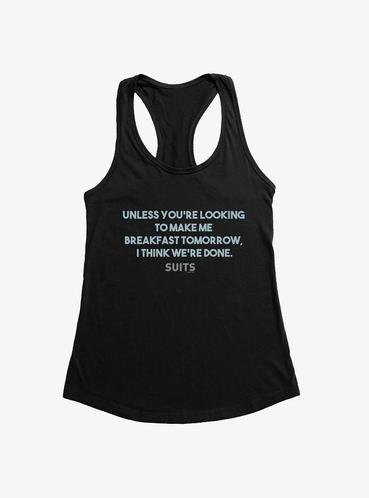 Suits Breakfast Tomorrow Womens Tank