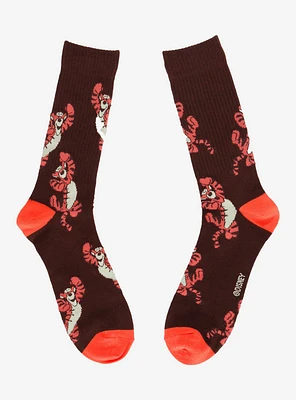 Disney Winnie the Pooh Tigger Allover Print Crew Socks - BoxLunch Exclusive
