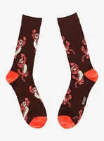Disney Winnie the Pooh Tigger Allover Print Crew Socks - BoxLunch Exclusive