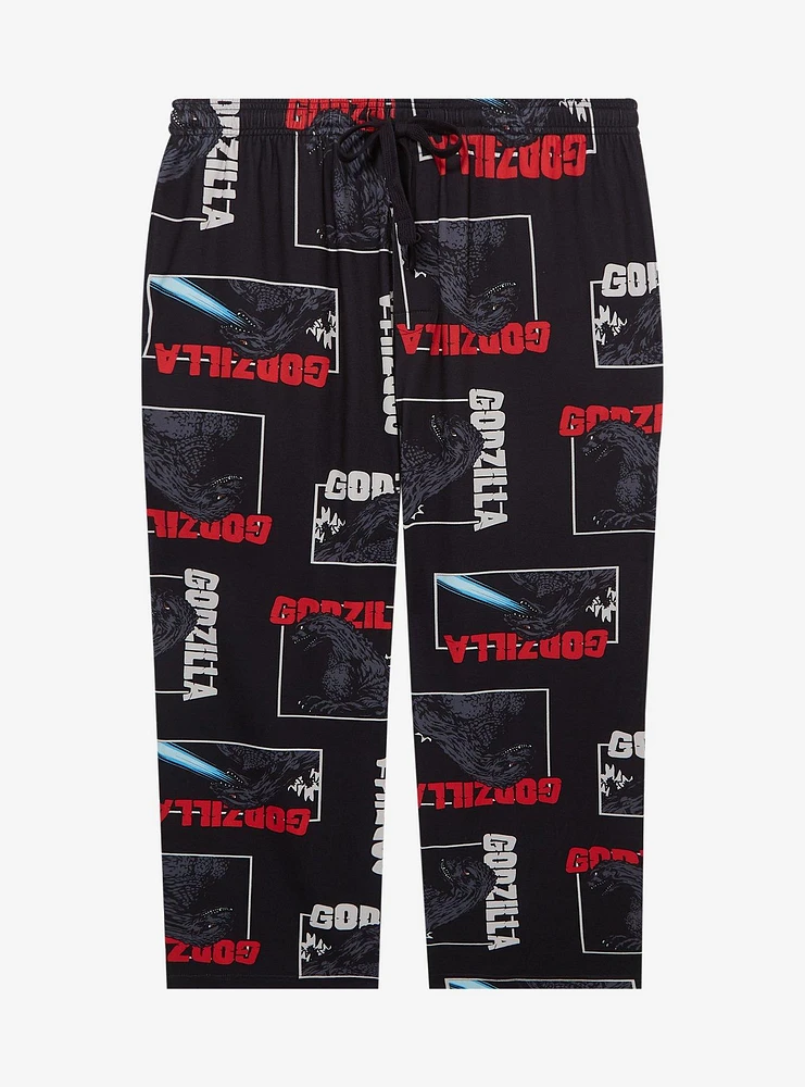 Godzilla Panel Portraits Allover Print Women's Plus Sleep Pants - BoxLunch Exclusive