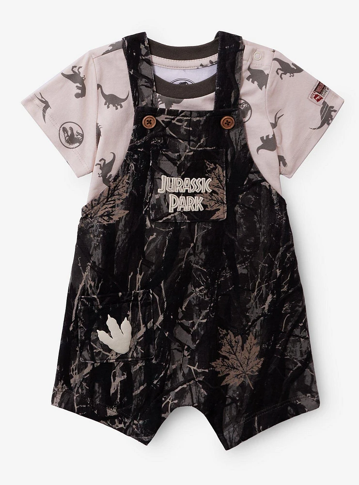 Jurassic Park Camo Infant T-Shirt and Overall Set — BoxLunch Exclusive