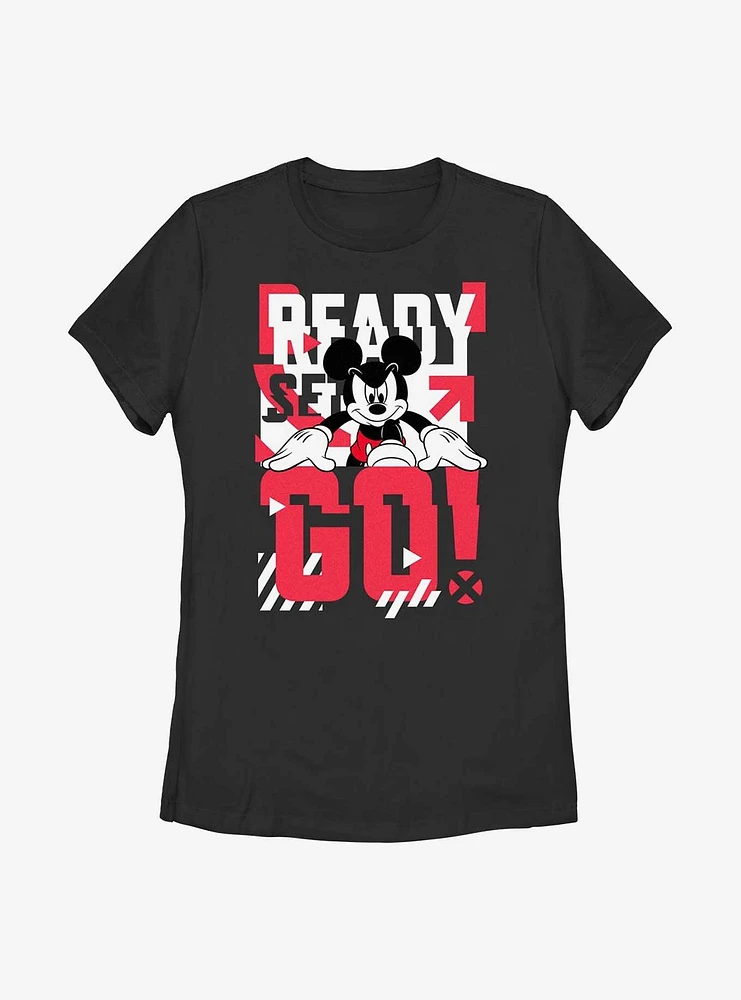 Disney Mickey Mouse Ready Set Go Womens T-Shirt