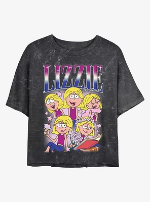 Disney Lizzie McGuire Collage Mineral Wash Womens Crop T-Shirt