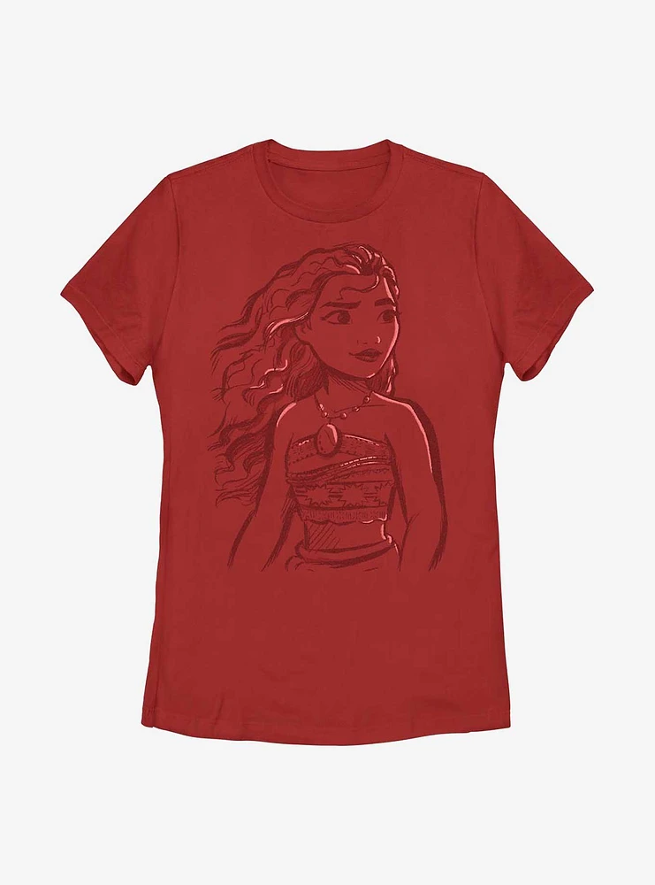 Disney Moana Big Sketchy Womens T-Shirt