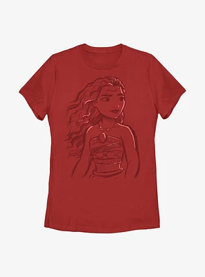 Disney Moana Big Sketchy Womens T-Shirt