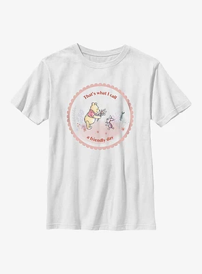 Disney Winnie The Pooh A Friendly Day Youth T-Shirt