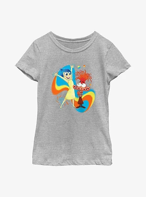 Disney Pixar Inside Out 2 Joy And Anxiety Youth Girls T-Shirt