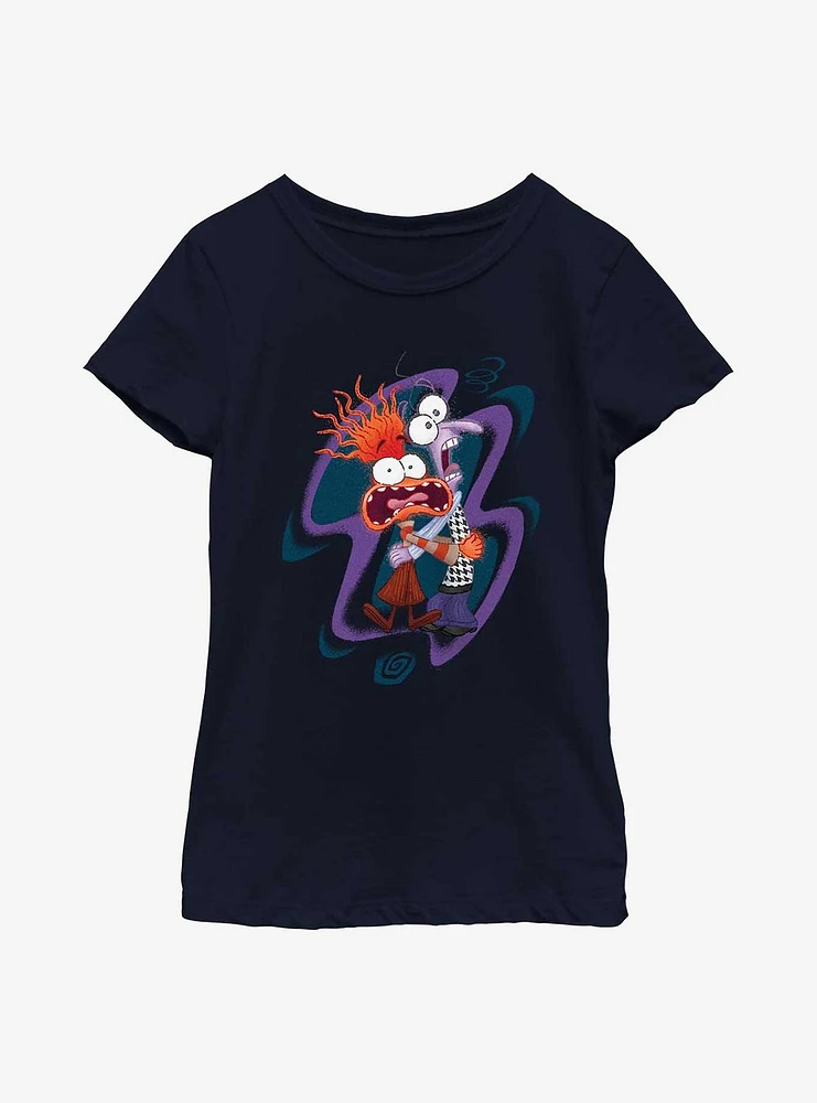 Disney Pixar Inside Out 2 Fear And Anxiety Youth Girls T-Shirt