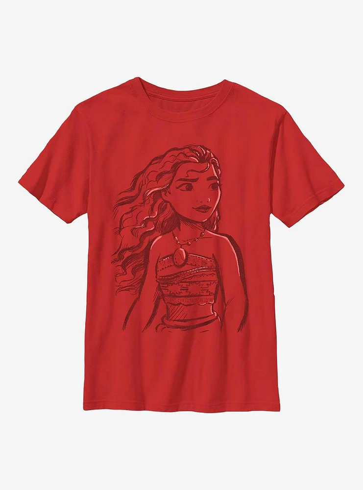 Disney Moana Big Sketchy Youth T-Shirt