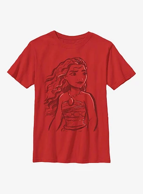 Disney Moana Big Sketchy Youth T-Shirt