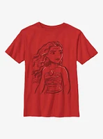 Disney Moana Big Sketchy Youth T-Shirt