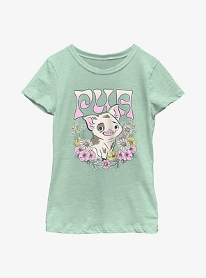 Disney Moana Pua Floral Wreath Youth Girls T-Shirt