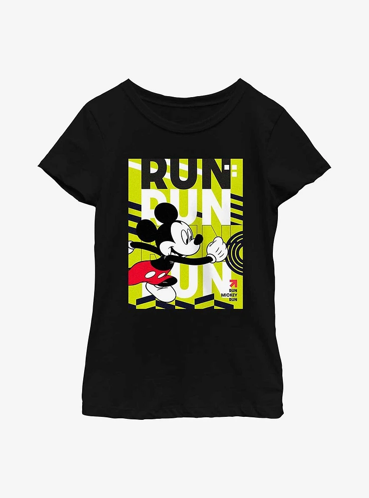 Disney Mickey Mouse Run Youth Girls T-Shirt