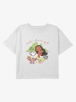 Disney Moana Island Girl Youth Girls Boxy Crop T-Shirt