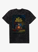 The Wild Robot Movie Poster Mineral Wash T-Shirt