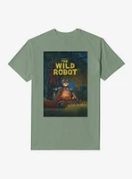 The Wild Robot Movie Poster Garment Dye T-Shirt