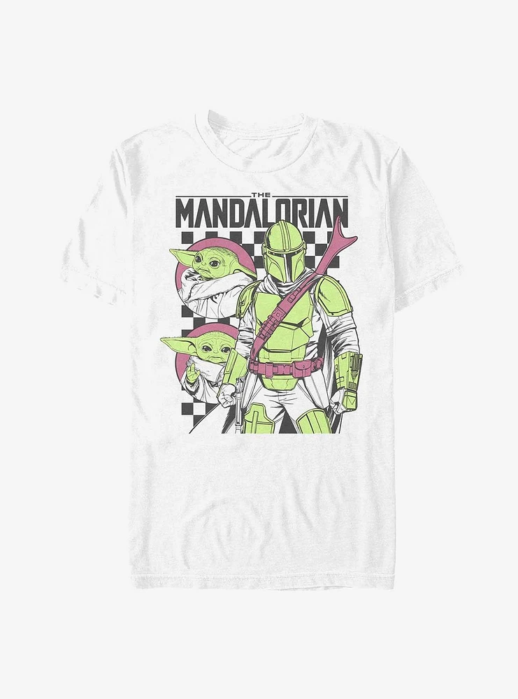 Star Wars The Mandalorian Mando Checkered T-Shirt