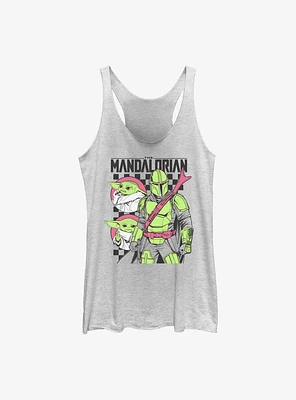 Star Wars The Mandalorian Mando Checkered Girls Tank