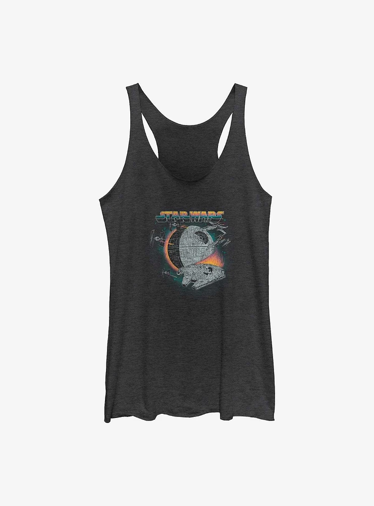 Star Wars Retro Ships Girls Tank