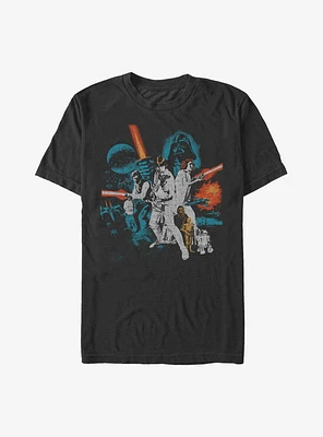 Star Wars Vintage Cast Poster T-Shirt