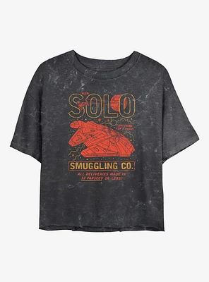 Star Wars Solo Smuggling Girls Mineral Wash Crop T-Shirt