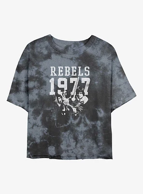 Star Wars Vintage Rebels Girls Tie-Dye Crop T-Shirt