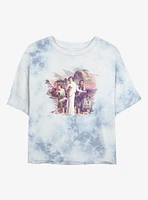 Star Wars Group Pose Brushed Girls Tie-Dye Crop T-Shirt