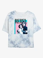 Star Wars Rebel Han And Leia Girls Tie-Dye Crop T-Shirt