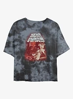 Star Wars A New Hope Vintage Poster Girls Tie-Dye Crop T-Shirt