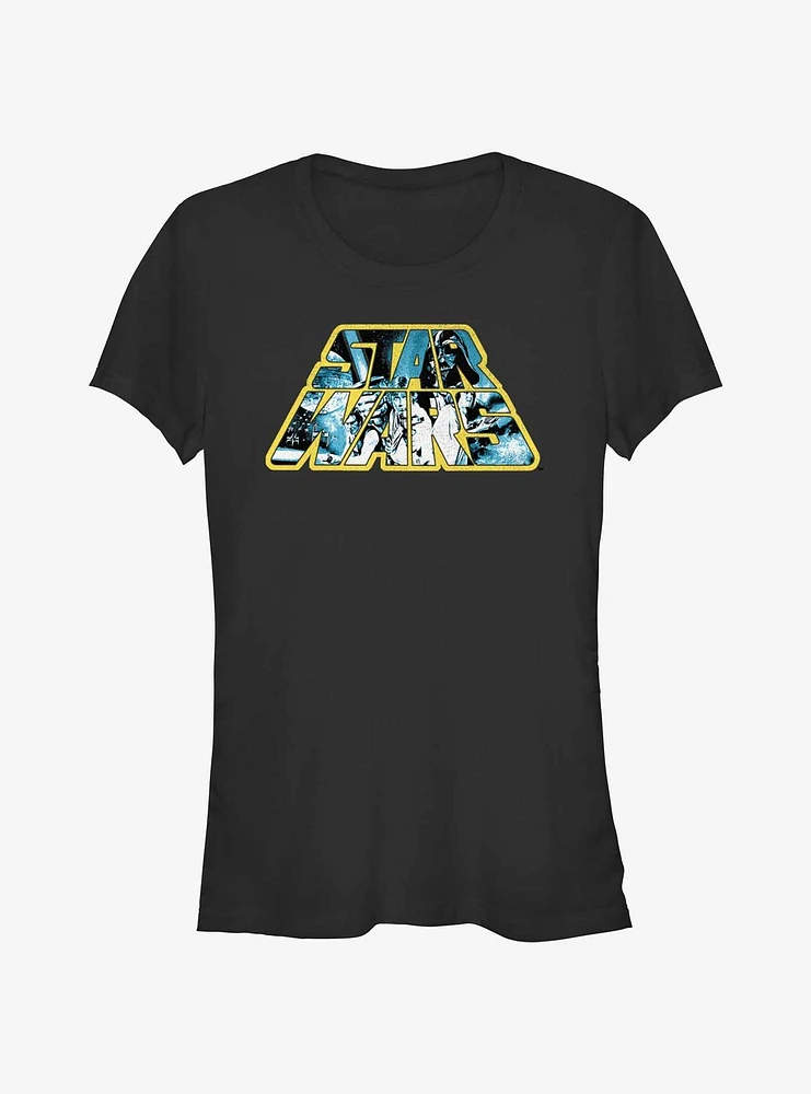 Star Wars Poster Fill Logo Girls T-Shirt