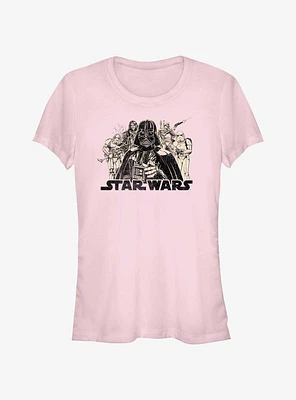 Star Wars Vintage Villains Girls T-Shirt