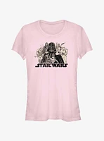 Star Wars Vintage Villains Girls T-Shirt