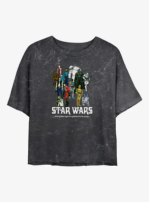 Star Wars Vintage Girls Mineral Wash Crop T-Shirt