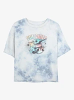 Star Wars The Mandalorian Hippy Child Girls Tie-Dye Crop T-Shirt