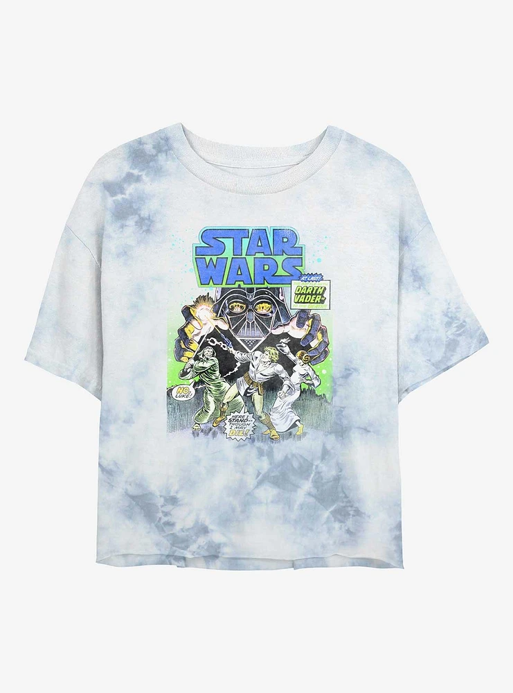 Star Wars Darth Vader To The Death Girls Tie-Dye Crop T-Shirt