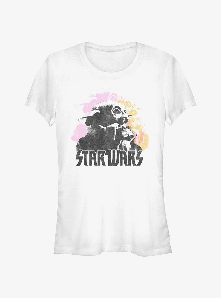 Star Wars The Mandalorian Faded Poster Girls T-Shirt