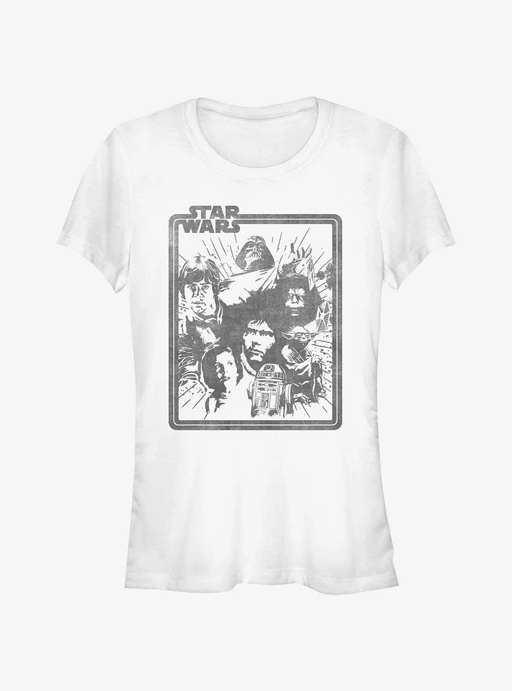 Star Wars Retro Group Girls T-Shirt