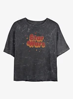 Star Wars Pop Retro Girls Mineral Wash Crop T-Shirt