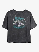 Star Wars Rogue Squadron Girls Mineral Wash Crop T-Shirt