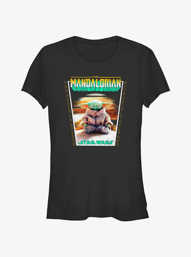 Star Wars The Mandalorian Meditating Grogu Girls T-Shirt