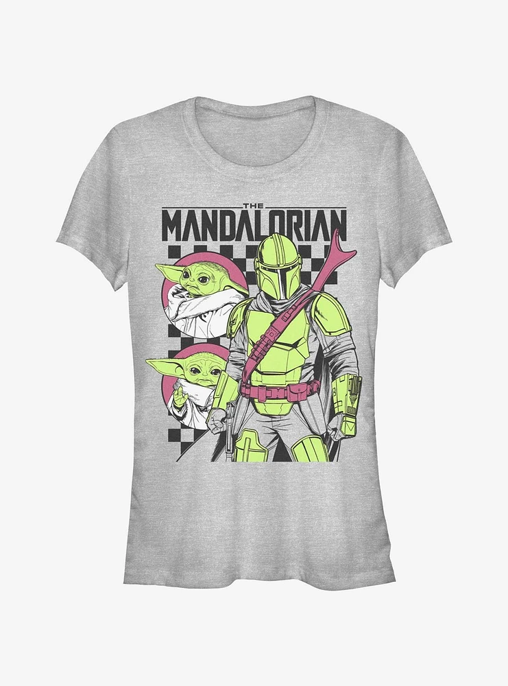 Star Wars The Mandalorian Mando Checkered Girls T-Shirt