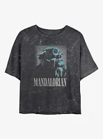 Star Wars The Mandalorian Side View Pose Girls Mineral Wash Crop T-Shirt