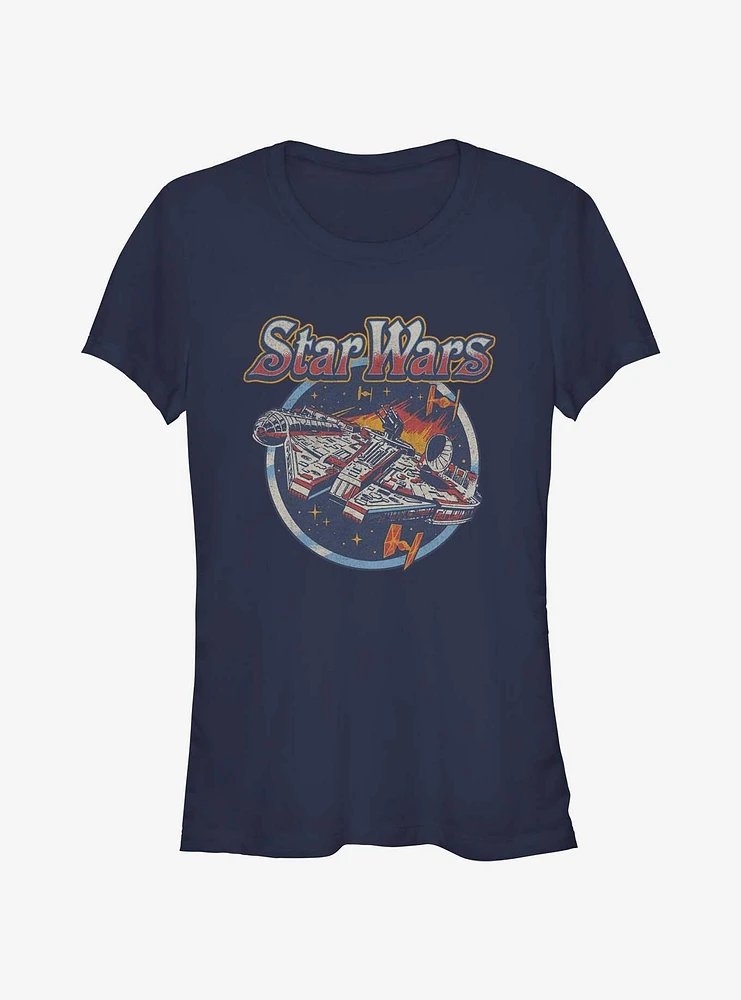 Star Wars Retro Circle Battle Girls T-Shirt