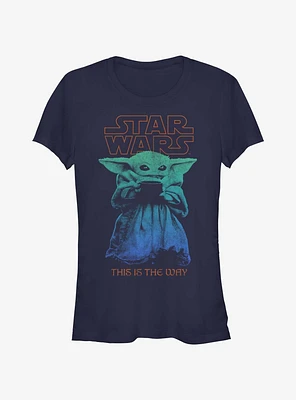 Star Wars The Mandalorian Baby Yoda Vintage Girls T-Shirt