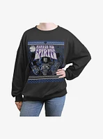 Haunted Mansion Ugly Halloween Girls Oversized Sweatshirt