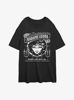 Haunted Mansion Madame Leota Knows All Girls Oversized T-Shirt