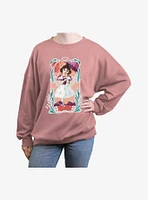 Haunted Mansion Tightrope Girls Oversized Sweatshirt