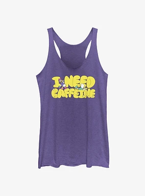 Disney Daisy & Donald Duck I Need Caffeine Girls Tank