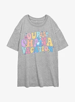 Disney Lilo & Stitch Ohana Vacation Girls Oversized T-Shirt